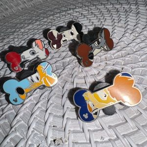 Disney Trading Pin : Disney Dog Bone set